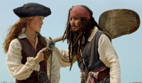 Kiera Knightly and Johnny Depp star in <i>Pirates of the Caribbean: Dead Man�s Chest</i>. Image