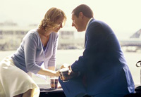 Emily Watson and Adam Sandler star in <i>Punch-Drunk Love</i>. Image
