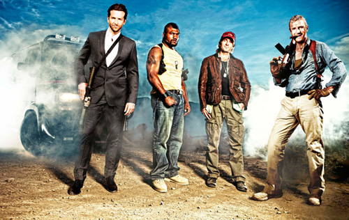 Cast of <i>The A-Team</i>: (from left to right) Bradley Cooper, Quinton �Rampage� Jackson, Sharlto Copley, Liam Neeson.                      
                      
                      
                      
                      
                      
                      