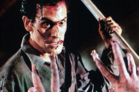 Bruce Campbell returns in this remake/sequel, <i>Evil Dead II</i>. Image