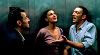 Albert Dupontel (left), Monica Bellucci and Vincent Cassel star in <i>Irreversible</i>. Image