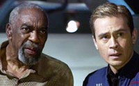 Connor Trinneer and Bill Cobbs on <i>Enterprise</i>. Image