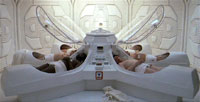 The crew of the Nostromo awakens at the beginning of 'Alien'