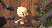 Zach Braff provides his voice as the title character in 'Chicken Little'