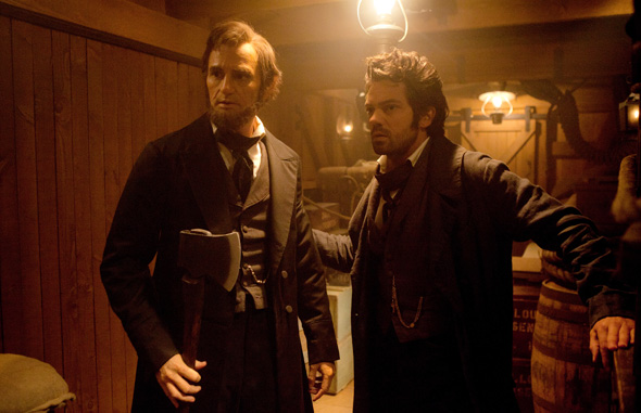 Benjamin Walker (left) and Dominic Cooper in 'Abraham Lincoln Vampire Hunter'