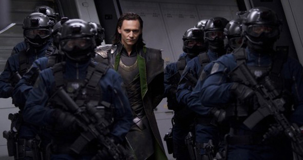 Tom Hiddleston is Loki in 'The Avengers'
