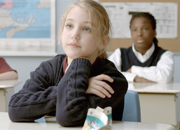 Sophie Nelisse listens intently in 'Monsieur Lahzar'