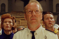 Bruce Willis (c.), Edward Norton and Tilda Swinton co-star in 'Moonrise Kingdom'