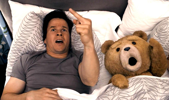 Mark Wahlberg stars with a computer-animated stuffed bear in 'Ted'