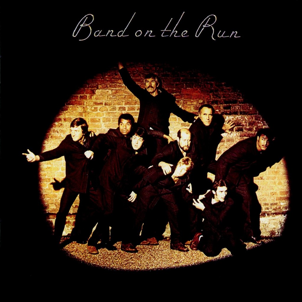 Christopher Lee among others on the cover of the Wings album Band on the Run