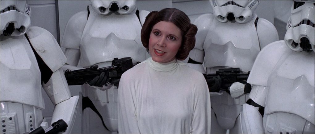 Carrie Fisher as "Princess Leia" in 'Star Wars'