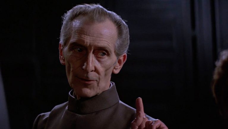 Peter Cushing as Moff Tarkin in 1977's 'Star Wars: Episode IV - A New Hope'