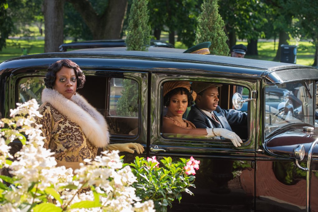 From left to right: Viola Davis, Taylour Paige, and Dusan Brown in 'Ma Rainey's Black Bottom' on Netflix. (David Lee / Netflix)